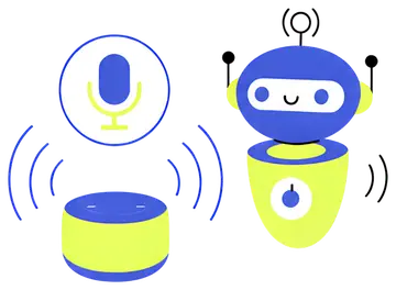 Voice Assistant with Pulsing Waves