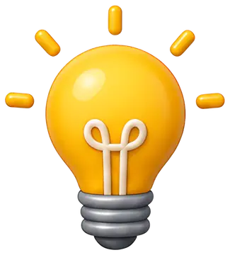 Bright yellow lightbulb with glowing rays