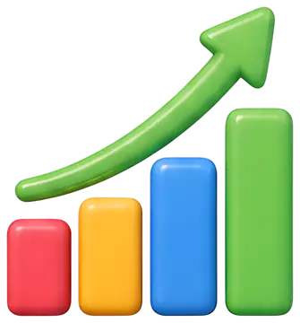 Colorful Growth Arrow Chart