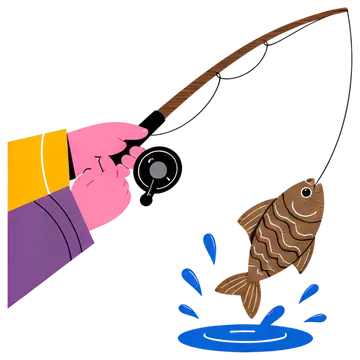 Hand Reeling in a Leaping Fish