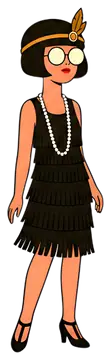 1920s Stylish Girl in Fringed Dress