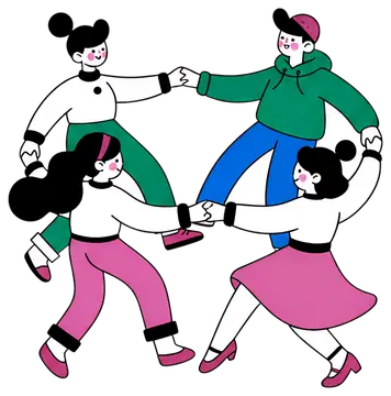 Dynamic Circle of Dancers