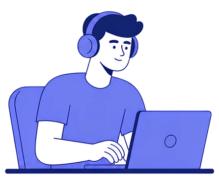 Focused IT Developer at Desk