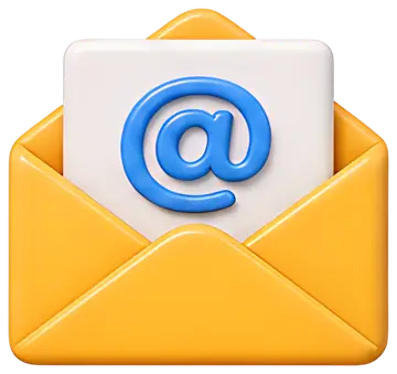 Colorful email icon with '@' symbol