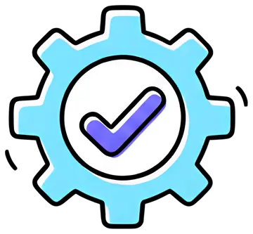 Gear Icon with Check Mark
