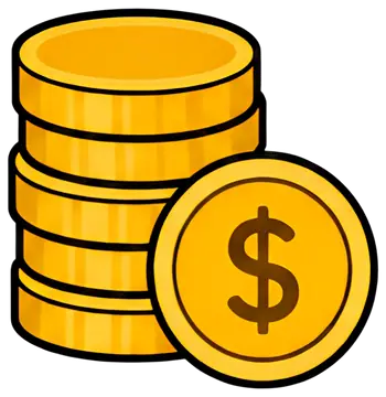 Stack of golden coins