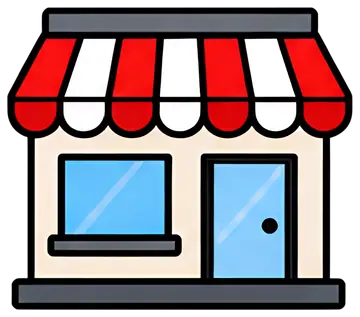 Colorful storefront shop