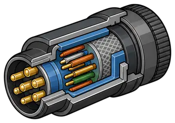 Detailed Cross-section of Multi-layer Connector