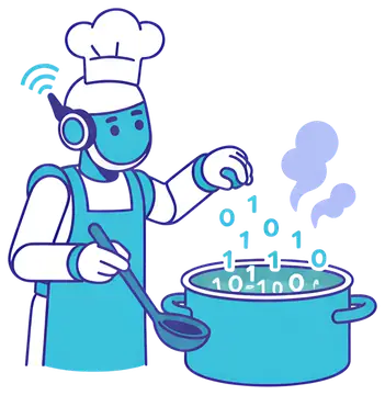 AI Chef Preparing Byte Soup