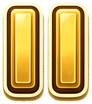 Stylized Gold Pause Icon