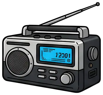 Modern radio with digital display