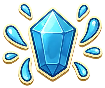 Blue Sparkling Crystal Icon