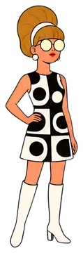 1960s Style Girl in Mini Dress