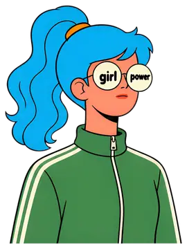 Sporty character with ponytail