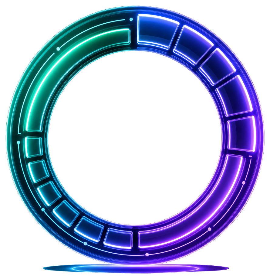 Pulsating Neon Progress Ring