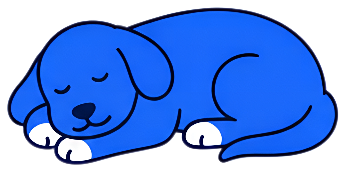 Sleeping blue puppy
