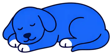 Sleeping blue puppy