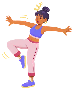 Yoga Practitioner Falling from Tree Pose