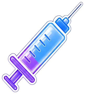 Stylized vaccine syringe
