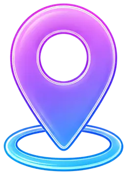 Stylized location map pin