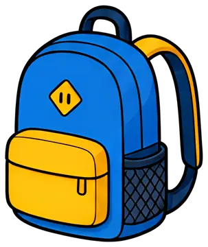 Colorful school backpack