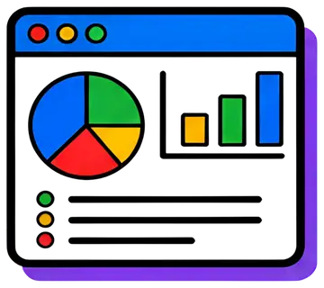 Colorful dashboard analytics interface