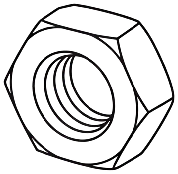 Detailed hex nut illustration